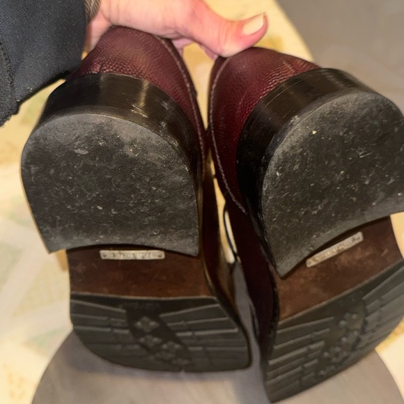 Dolce & Gabbana Burgundy Pebbled Leather Derby Shoes Vibram Sole Size 12 - Picture 7 of 8